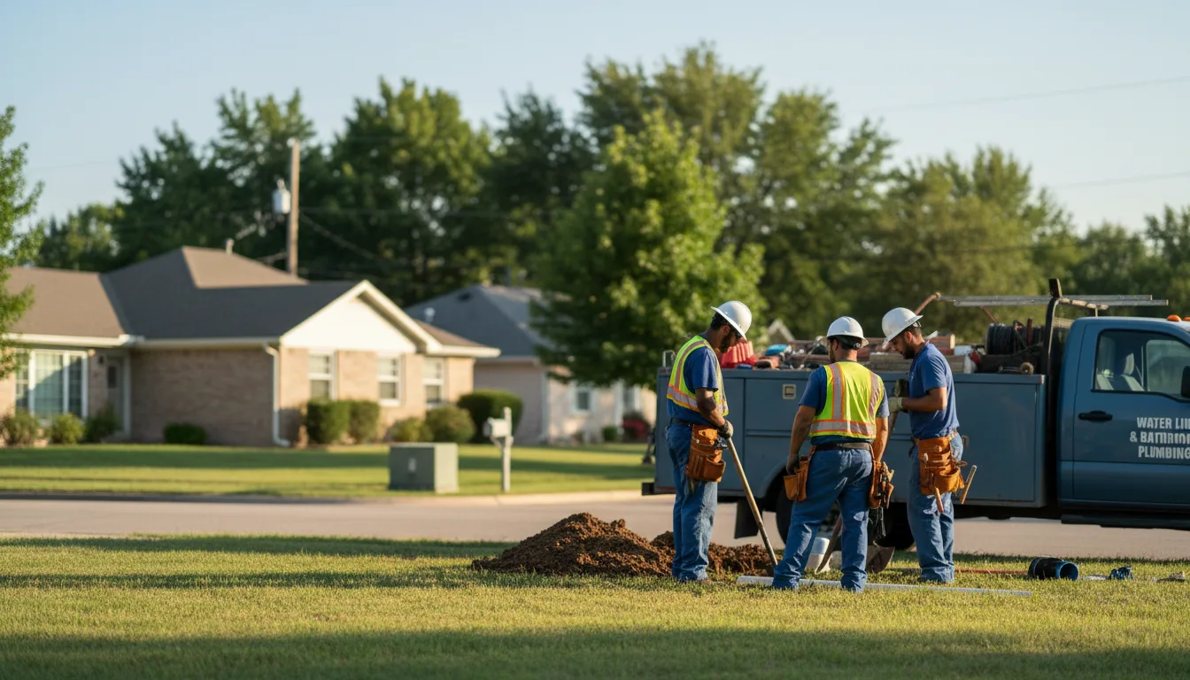 Residential water line and bathroom plumbing service in Elmira, OR